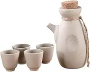 1 Set Ceramic Sake Cup Bottle Cups Elegant Wine Holder for Home Restaurant Use for Wine Lovers Superb Craftsmanship Easy to Clean