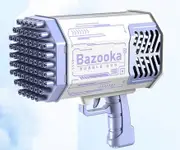 69 Holes Bubble Gun Automatic Bazooka Soap Water Bubble Machine Colorful Light