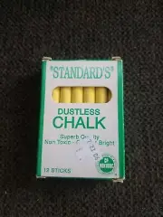 Vintage Standard’s Dustless Yellow Chalk. Full Box.