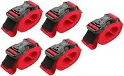 5pcs Tie Belt for Buckle Leather Belt Cargo Lashing Strap Heavy Duty Belt Luggage Fastening Belt Adjustable Luggage Strap Cargo Fixed Belt Nylon Cargo Belt Outdoor Red/1032