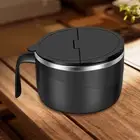 Microwave Ramen Cooker Stainless Steel Microwave Soup Bowl Water Filter cadXs