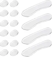 16PCS Drum Dampener Gels, Moon Gel for Drums Silicone Drum Damper Gel Pads Clear Drum Silencers Oval and Long Strip Drum Silencers Pads Set Strong Sticky Sound Dampening Pads