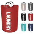 75L Large Laundry Basket Freestanding Waterproof Laundry Hamper Collapsible F...