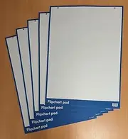 Flipchart Pad, A1, 40 Perforated Sheets, Pack of 5