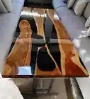 Epoxy Resin Table Top – Handmade Natural Walnut Wood Dining & Coffee Table