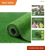 Plush 2M x 10M Cuttable Fake Grass for Lawns - Safe, Durable & Low Maintenance