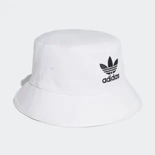 【adidas 愛迪達】漁夫帽 帽子 遮陽帽 運動帽 三葉草 BUCKET HAT AC 白 FQ4641