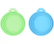 Silicone Pet Can Covers, Dog Cat Food Can lids, Fit Multiple Sizes, BPA Free Dishwasher Safe2 Pack