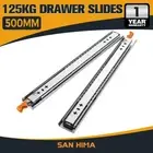 San Hima 2x 125kg Locking Drawer Slides / Runners 500mm 4wd Trailer Fridge Draw