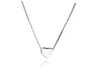 Genuine 925 Sterling Silver Tiny Love Heart Pendant 0.7cm Heart-Silver