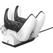 Goobay Dual Controller Charging Station/Dock For PlayStation 5/PS5 Matte White