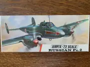 1/72 Airfix RUSSIAN Pe-2: Soviet VVS Petlyakov *Vintage 1968 1st Issue Kit OOP