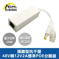 在飛比找momo購物網優惠-【台灣霓虹】隔離型抗干擾48V轉12V2A標準POE分離器