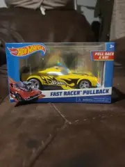 Hot Wheels Fast Racer Pullback Fast Fish (Yellow) (Large Car)