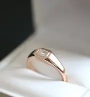 1. 66 Ct Octagon Natural Diamond Proposal Ring 14K solid Rose gold