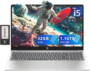 [HP] Pavilion 15.6" FHD IPS Laptop, Intel i5-1235U, 32GB RAM, 1.16TB Storage(1TB SSD + 160GB Docking Station Set), Intel Iris Xe Graphics, Num Pad, Webcam, Wi-Fi 6, Windows 11, Silver
