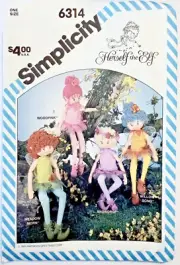 Vintage Simplicity 6314 Herself the Elf 4-stuffed Dolls Uncut Sewing Pattern FF