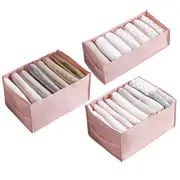 1pc/3pcs Stackable Clothes Storage Boxes with Compartments for Home