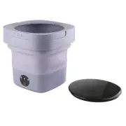 (Purple)6.5L Washing Machine Simulated Hand Washing Foldable Washer Portable JJ