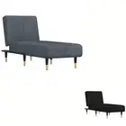 Chaise Longue Reclining Chair Upholstered Lounge Sofa Dark Grey Velvet vidaXL