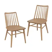Riviera Solid Oak Dining Chair - Set of 2 - Natural