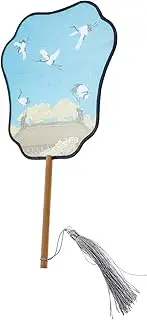 Outanaya Vintage Chinese Style Handheld Fan with Unique Design Lightweight and Portable Summer Hand Fan for Weddings Parties Dance and Decoration Easy to Clean and Maintain