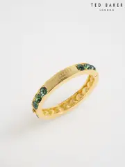 Ted Baker Gold Tone Tone Rosie: Crystal Rock Hinged Bangle Bracelet (H79880) | $180