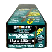 Bremick XTP 18g x 250 T40 Technoguard Landscape Screw - 25 Pack