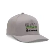 Fox Racing Fox X Kawi Flexfit Hat (Steel Grey) (Small/Medium) 32242-172-S/M