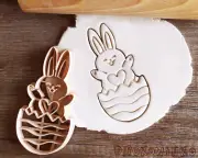 Bunny In The Egg Easter Head Animal Rabbit Cookie Cutter Pastry Fondant
