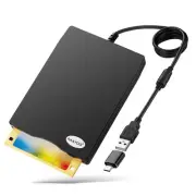 USB Floppy Disk Reader, 3.5 inch External Portable 1.44 MB FDD Floppy Disk Dr...
