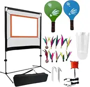 kowaku Badminton Net with Rackets, Men Women Easy Setup with Shuttlecocks Sports Net for Outdoor Parks Practice Training Sports
