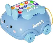 Pretend Play Phone | Pretend Phone Pull Car with Wheels | Educational Learning Toys, Bunny Style, Walking Play Game, Storytelling Fun for Holiday Birthday