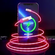 MTAKYI 6.6ft Apple Certified iPhone Charger, LED Light Up Lightning Cable, Fast Charging & Data Sync, Compatible with iPhone 14/13/12/11/X/XS/XR/8/7/6/5S/SE/iPad