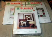 Sunset Needlepoint Kit 'The Christmas Unicorn' #6050 & 2 Bonus Kits Vintage 80's