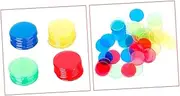 ERINGOGO 20pcs Light Green Plastic Bingo Chips Transparent Counting Markers for Math Games Smooth Surface Counters for Sorting Patterning Addition and Subtraction Activities