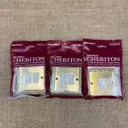 3 X HAMILTON CHERITON GEORGIAN POLISHED BRASS 1&2 GANG 2 WAY ROCKER LIGHT SWITCH