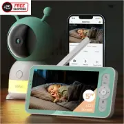 BOIFUN Baby Monitor 2K Wifi Video Baby Camera via No Wifi 5" Screen Control and