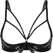 [GRRKDFQ] Women's Bustiers & Corsets Bowknot Open Cup Bra