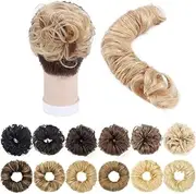 Hairpiece Rich Choices Messy Hair Bun Scrunchies 100% Human Hair Bun Extensions 32g Wrap Around Tousled Donut Updo Chignon For Women Girls Daily Use(#1B)