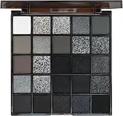 Smoky Eyeshadow Palette, 25 Colors Dark Smoky Eyeshadow Palette - Silver Shimmer Grey Smokey Eye Kit, Long-Lasting Powder Shadow, High Pigmented Glitter Eyeshadow Palette for Halloween