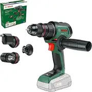 [Bosch] Cordless Drill Driver AdvancedDrill 18V-80 QuickSnap (for Drilling and Screwdriving; 18V; Metal Chuck; Magnetic Cap; Eccentric & Angle Attachment; Auxiliary Handle; Without Battery)