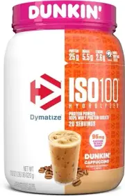 ISO100 Hydrolyzed 100% Whey Isolate Protein Powder in Dunkin' Cappuccino Fla...