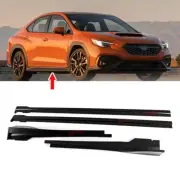 Painted Black Fit For Subaru WRX STI 5th Side Skirt Extension Body Kit 4PCS 2022 (for: Subaru)