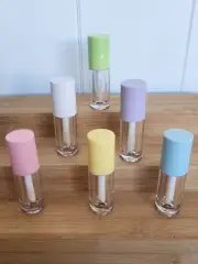 Lip Gloss Tubes & Applicator Wand -6 Colours (New, Unused) * BULK LOTS 5 - 100 *