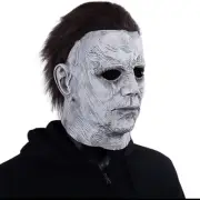 New Michael Myers Mask Halloween Full Head Scary Horror Cosplay Adult Size A++