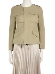 Khaki Pocket Detail Utility Jacket