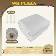 500cmx500cm White Canvas Tarp Tarpaulin Water Sun Proof Washable Boat Car Cover