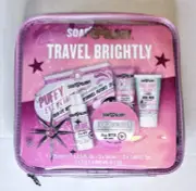 Soap & Glory Travel Brightly 5 Piece Travel Set With Clear, Washable Zip Bag