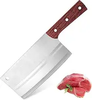 Ideal Swan Meat Cleaver Knife 7.5 Inch Classic Chinese Kitchen Knife, Ultra Sharp Chef's Knife, Stainless Steel Vegetable Knife for Home Kitchen and Restaurant